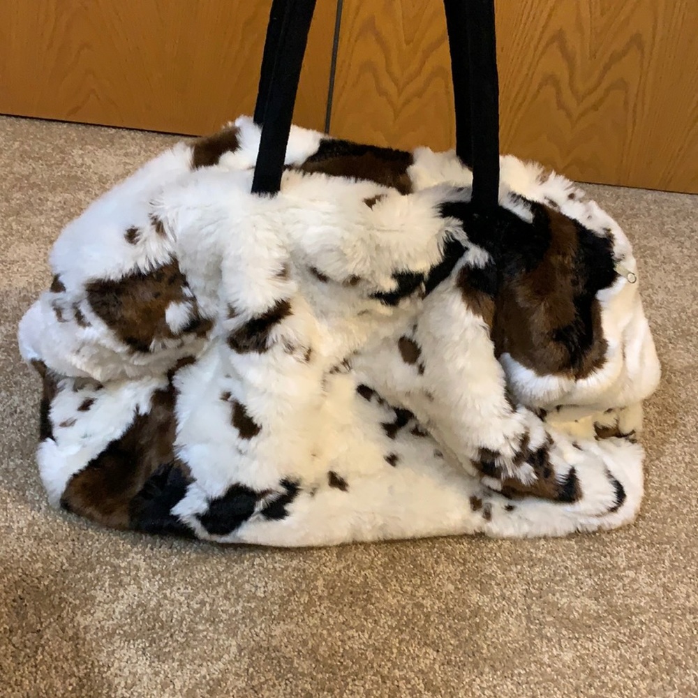 Faux Fur Overnight Bag